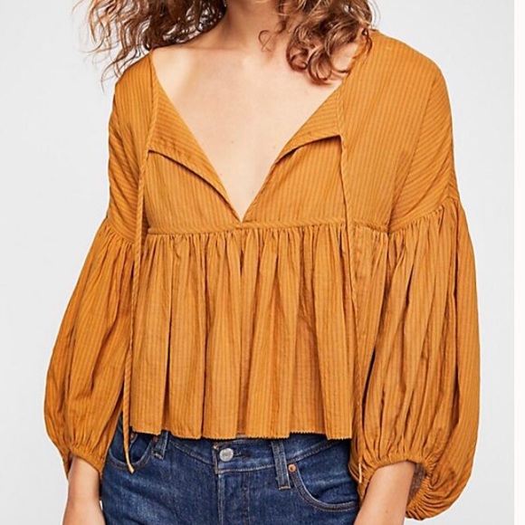 beaumont mews cropped peasant top